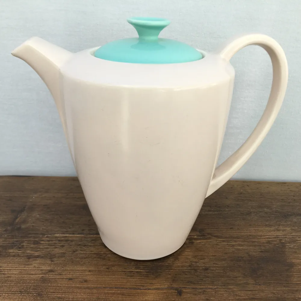 Poole Pottery Cafetière "Ice Green & Mushroom (C96)" (Streamline), 2 pintes