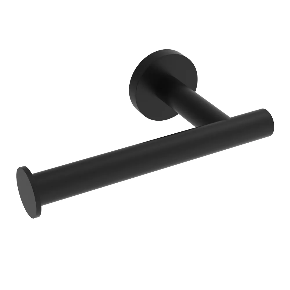 Porte-papier toilette Lava - Noir mat (poteau droit)