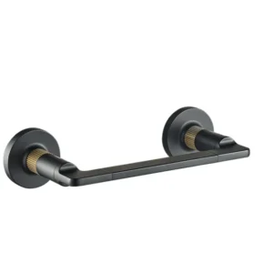 Porte-papier toilette pivotant Blaze - Noir mat/PVD or brossé