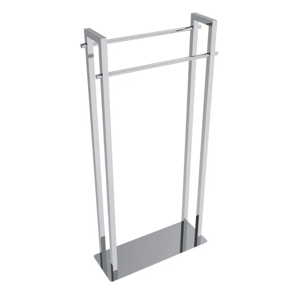 Porte-serviettes carré sur pied - Chrome