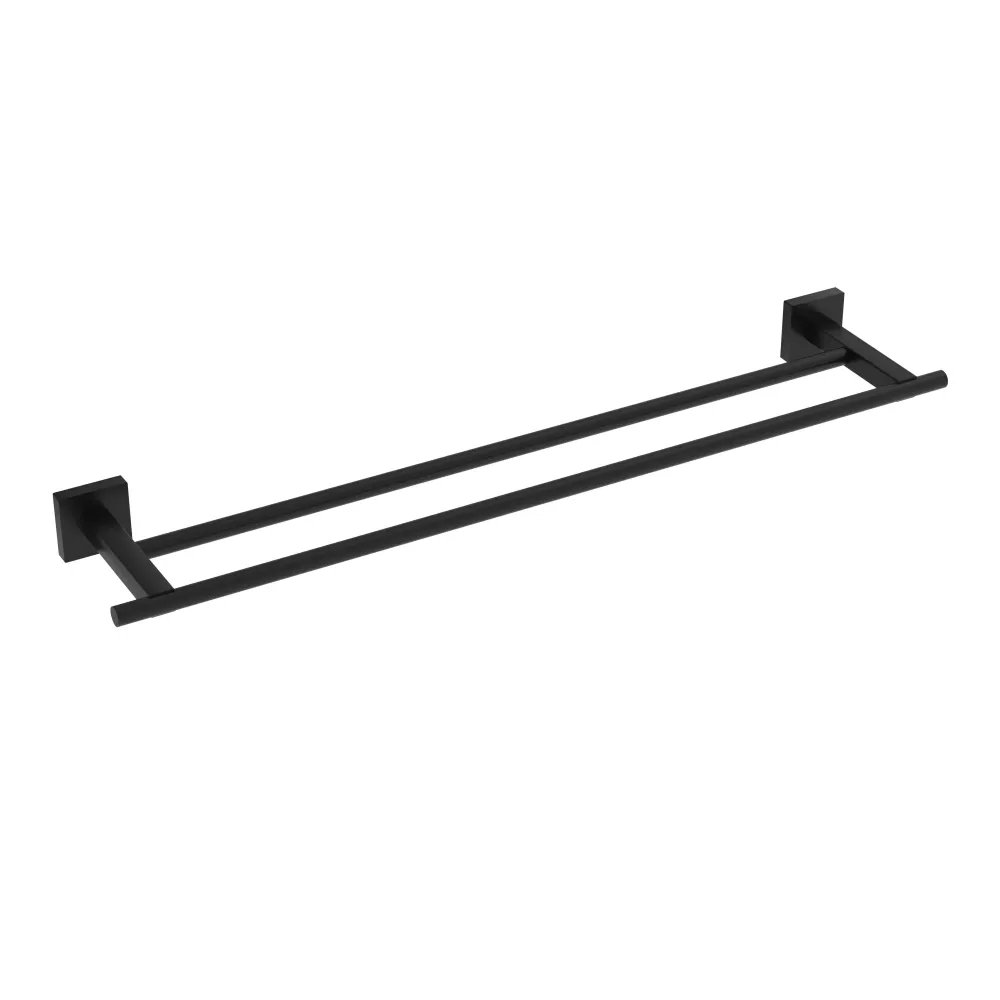 Porte-serviettes double Heat 24 po - Noir mat