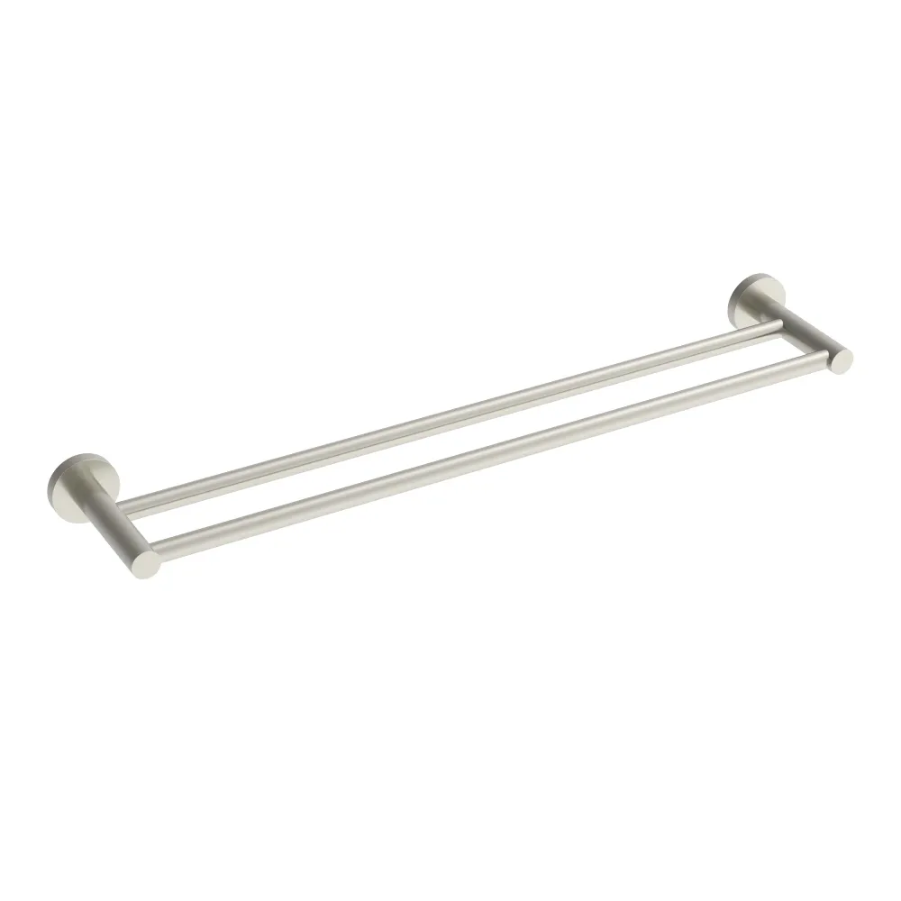 Porte-serviettes double Lava 24 po - Nickel brossé