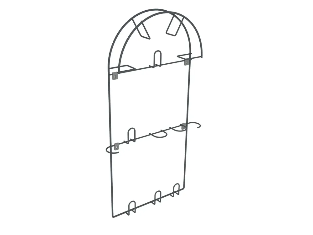 Porte-tuyau d'aspirateur en argent - Grand - Anthracite