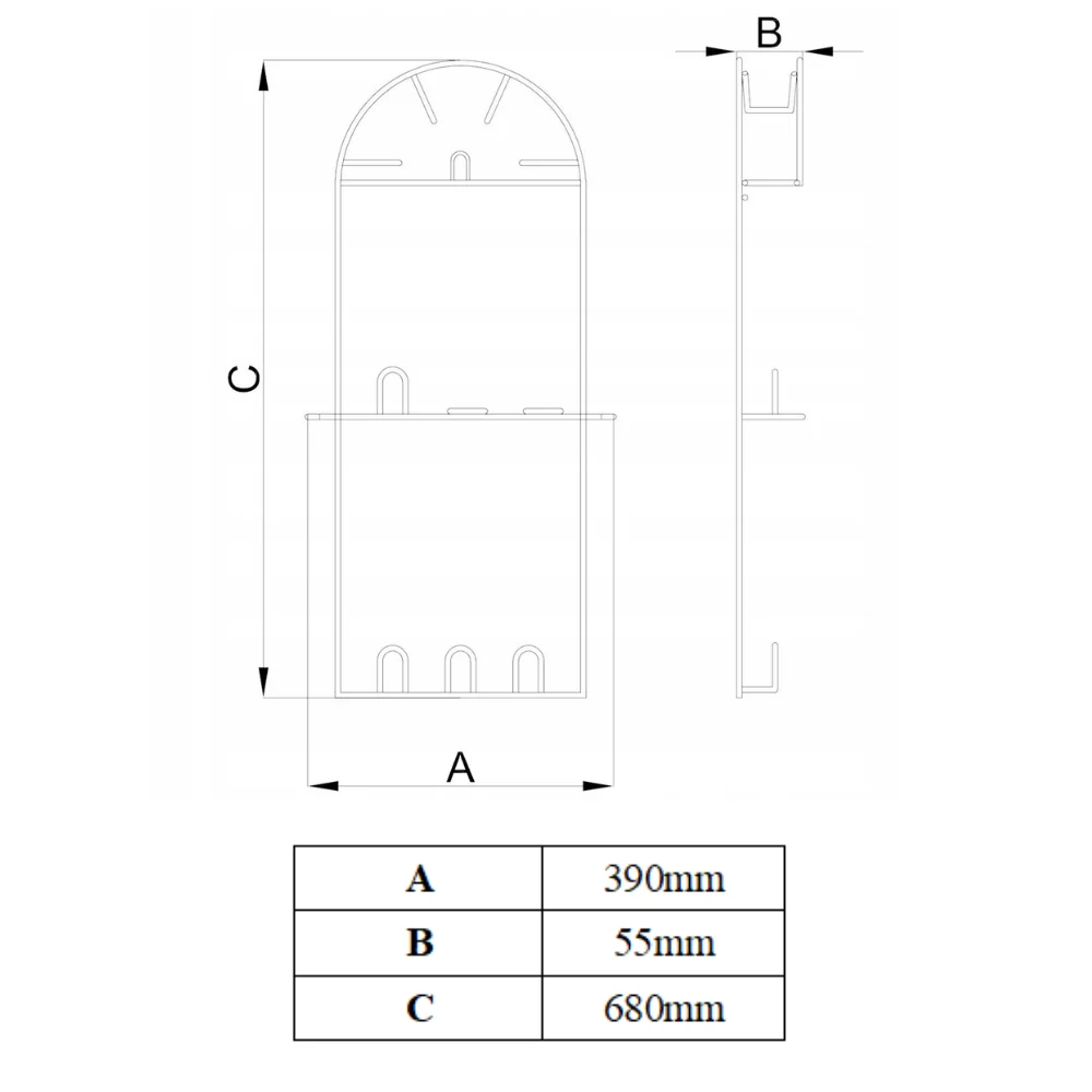 Porte-tuyau d'aspirateur en argent - Grand - Anthracite