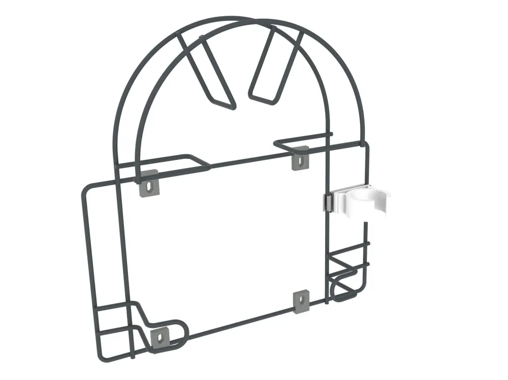Porte-tuyau d'aspirateur en argent - Petit - Anthracite
