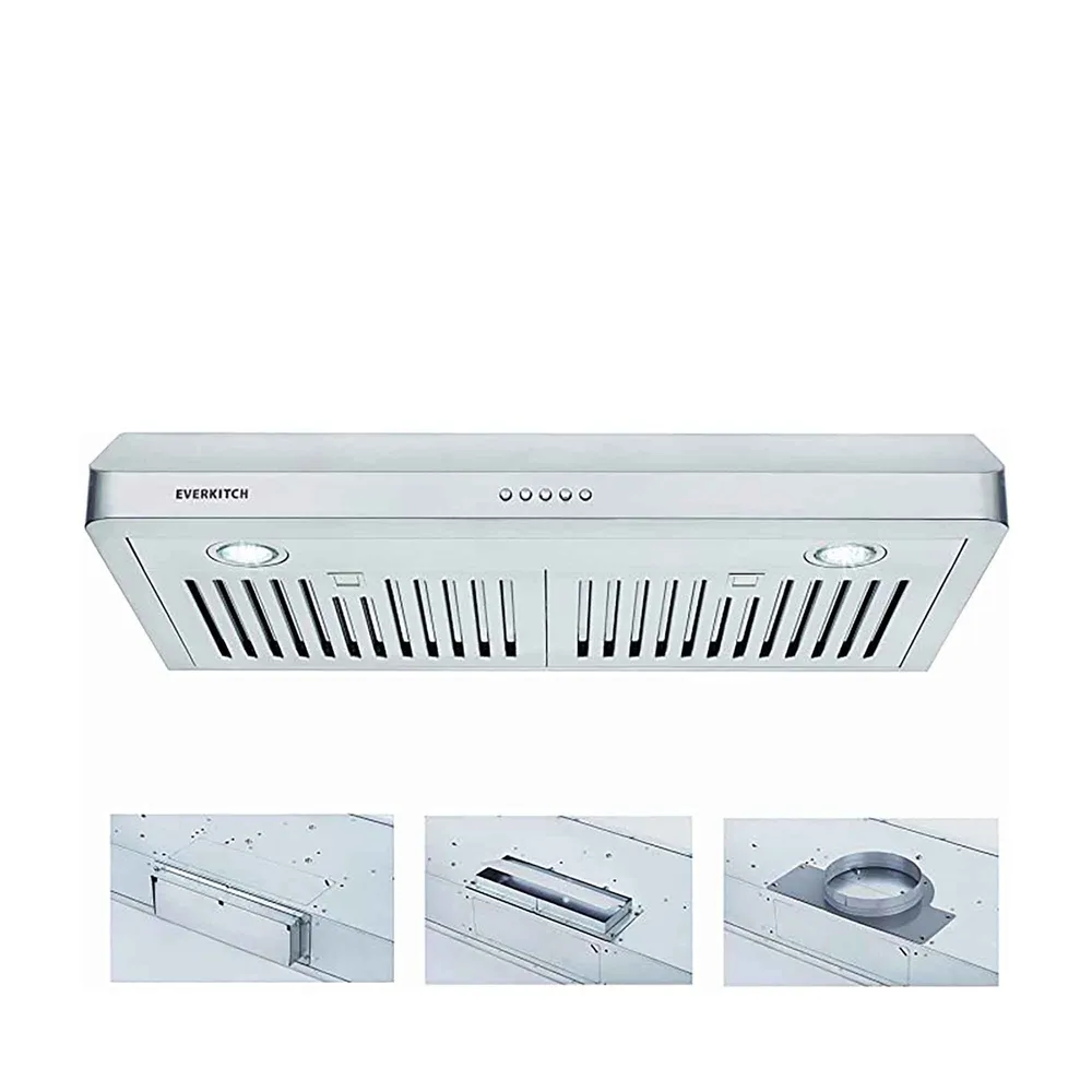 Hotte de cuisine en acier inoxydable 30'' 6 vitesses. 500 cfm POWERMATIC