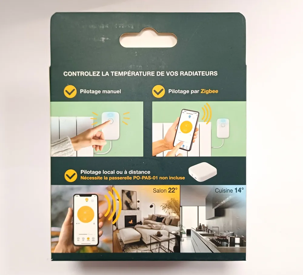 Powernity – Thermostat Connecté Wi-FI pour Radiateurs Électriques – Compatible iOS & Android – Économies d’Énergie – Insta...