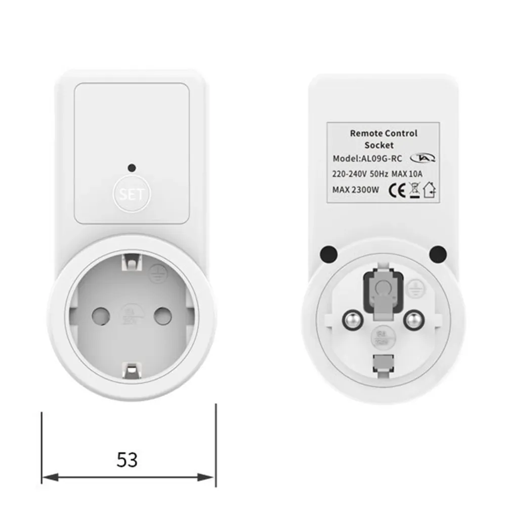 Prise de télécommande Prise de courant VDE Prise de télécommande à radiofréquence adaptée à divers appareils électroménagers