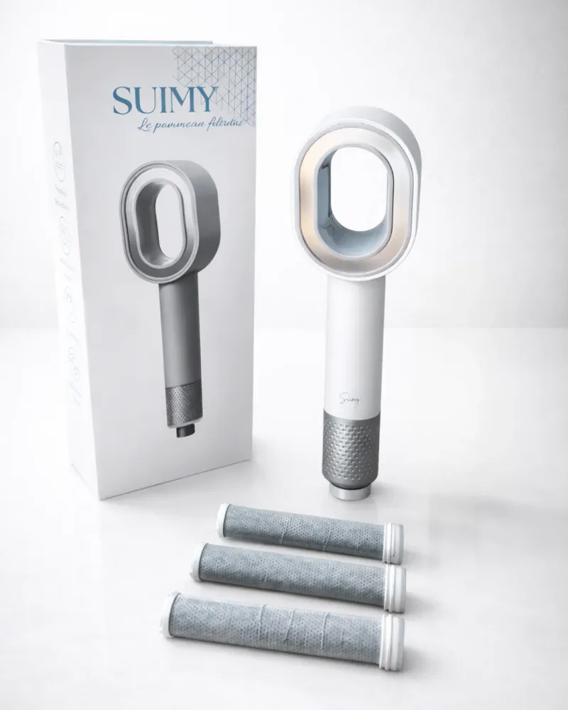 Pack INFINITY un pommeau filtrant Blanc + 3 filtres ACF triple actions Pure shower