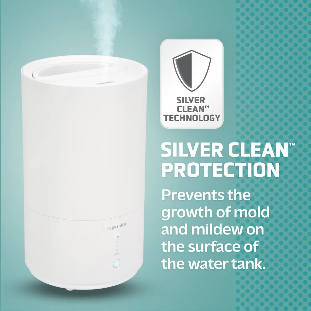 PureGuardian H950AR Humidificateur ultrasonique à brume froide à remplissage supérieur de 0,80 gallon avec plateau d'aroma...