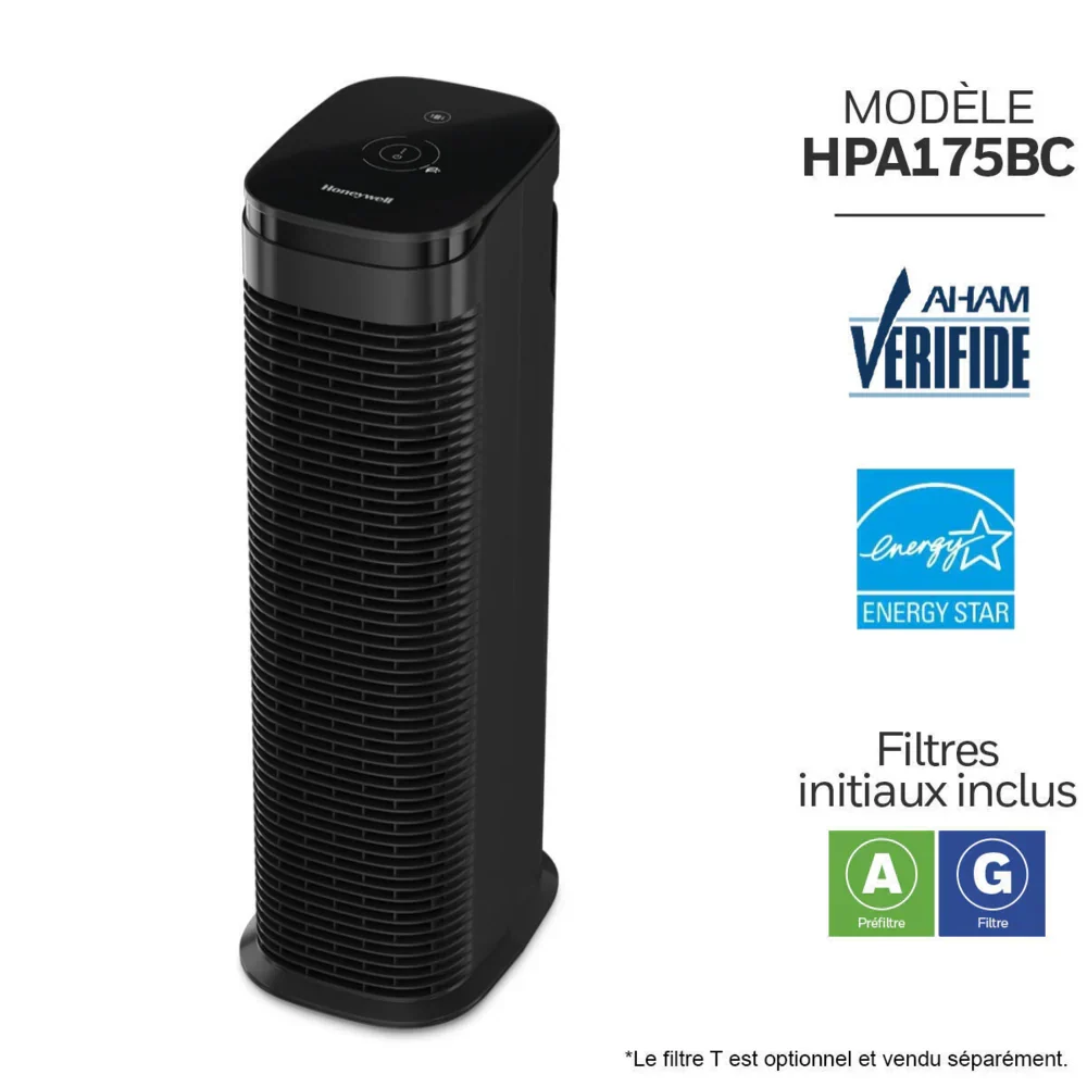 Purificateur d'air H.E.P.., noir, Honeywell