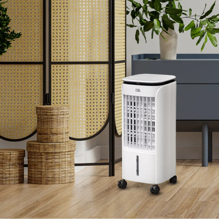 Rafraîchisseur d’air 75W – 4,5L avec télécommande – 3 vitesses & oscillation – Mobile et économique