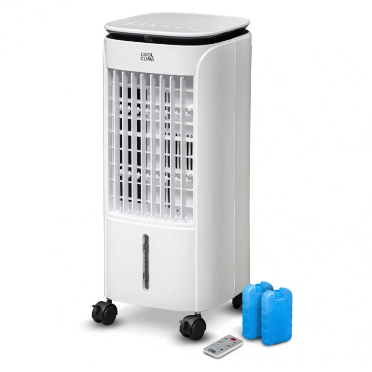 Rafraîchisseur d’air 75W – 4,5L avec télécommande – 3 vitesses & oscillation – Mobile et économique