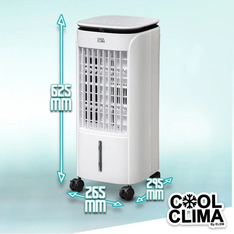 Rafraîchisseur d’air 75W – 4,5L avec télécommande – 3 vitesses & oscillation – Mobile et économique