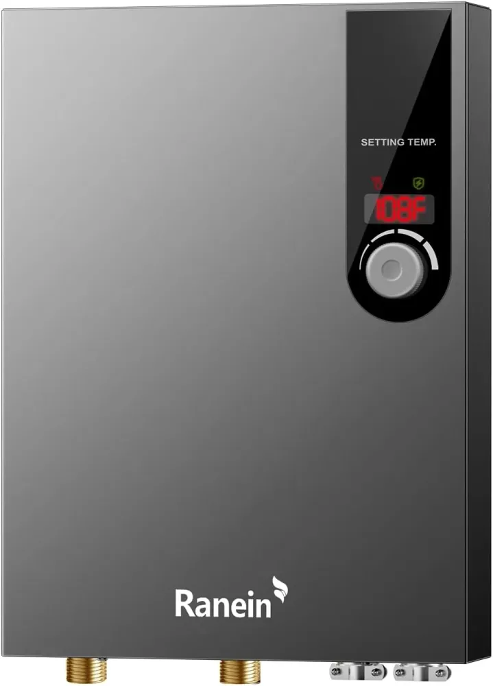 Chauffe-eau Électrique Instantané Ranein 240V Sans Réservoir IPX4 – Noir – Salle de Bain