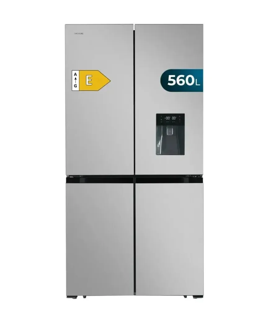 Réfrigérateur 4 portes acier inoxydable grand volume efficacité supérieure technologie innovante de Cecotec