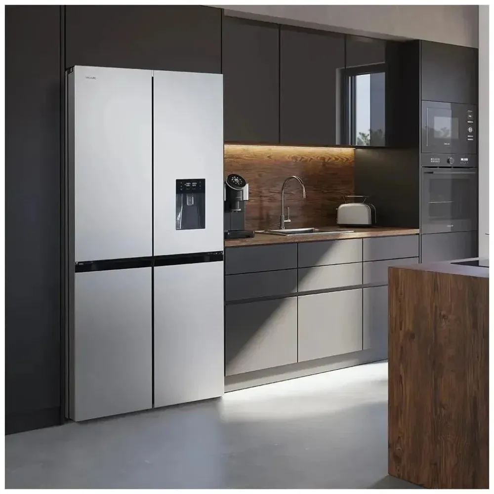 Réfrigérateur 4 portes acier inoxydable grand volume efficacité supérieure technologie innovante de Cecotec