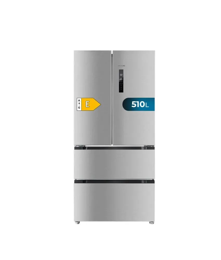 Réfrigérateur 4 portes inox grande capacité haute efficacité énergétique Cecotec