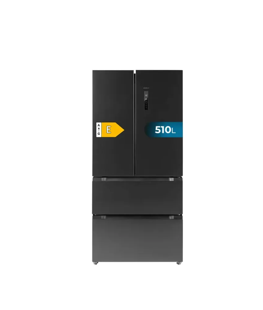 Réfrigérateur 4 portes inoxydable grande capacité technologie avancée Cecotec