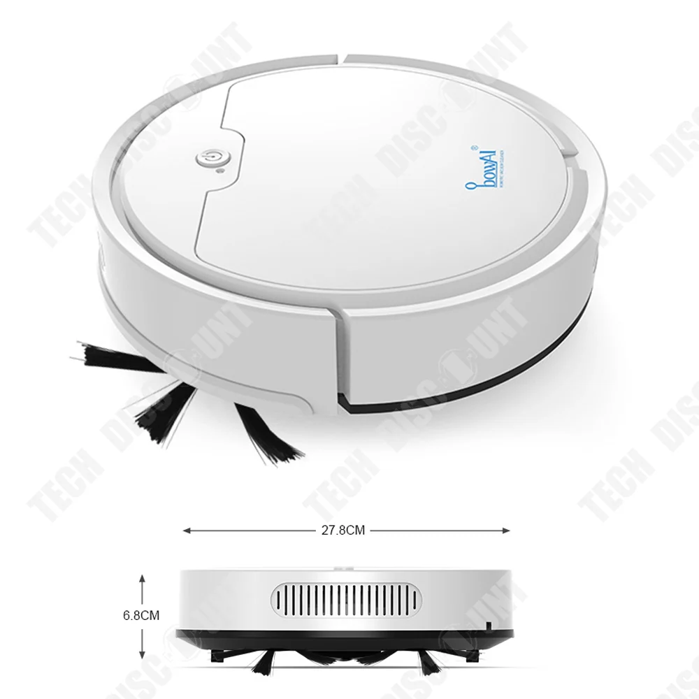 TD® Robot de balayage intelligent aspirateur domestique rechargeable trois en un adapté au nettoyage autonome sans fil bat...