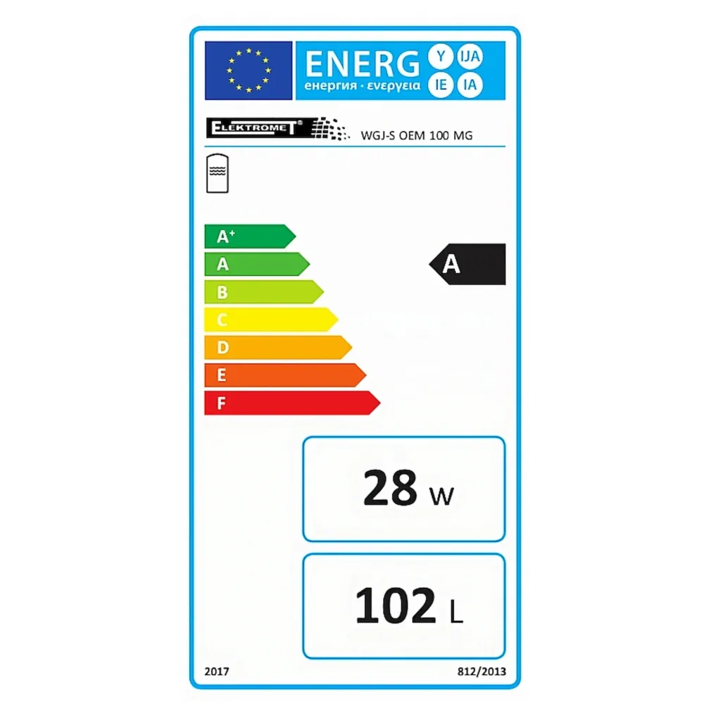 Réservoir d'eau potable de 100 litres avec ORW1 élément chauffant de 2 kW