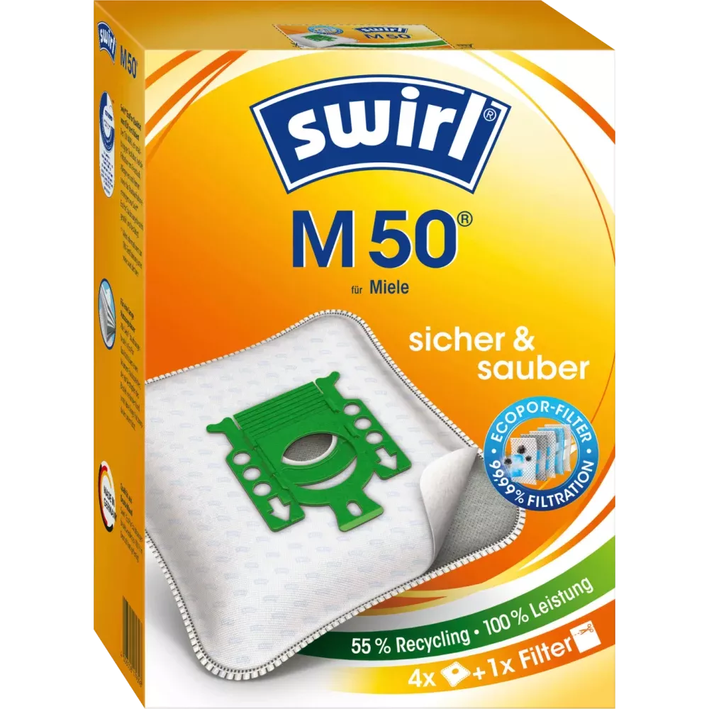 Sac d'aspirateur Swirl M50 MicroPor Plus avec 1 filtre, 4 pièces