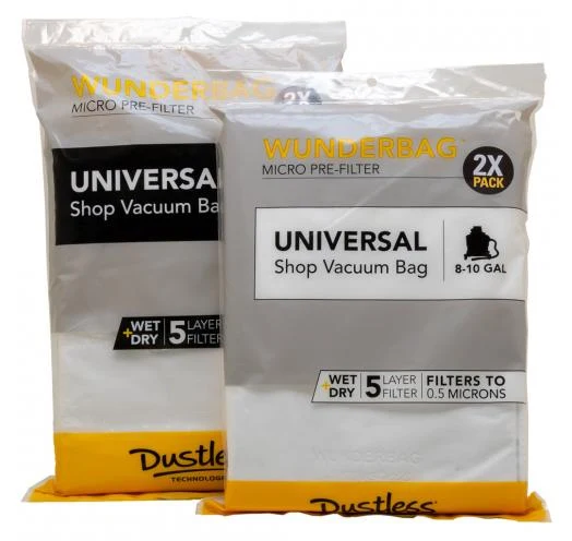 Sac pour aspirateur Hepa sec/humide - Dustless - Paquet de 2 sacs