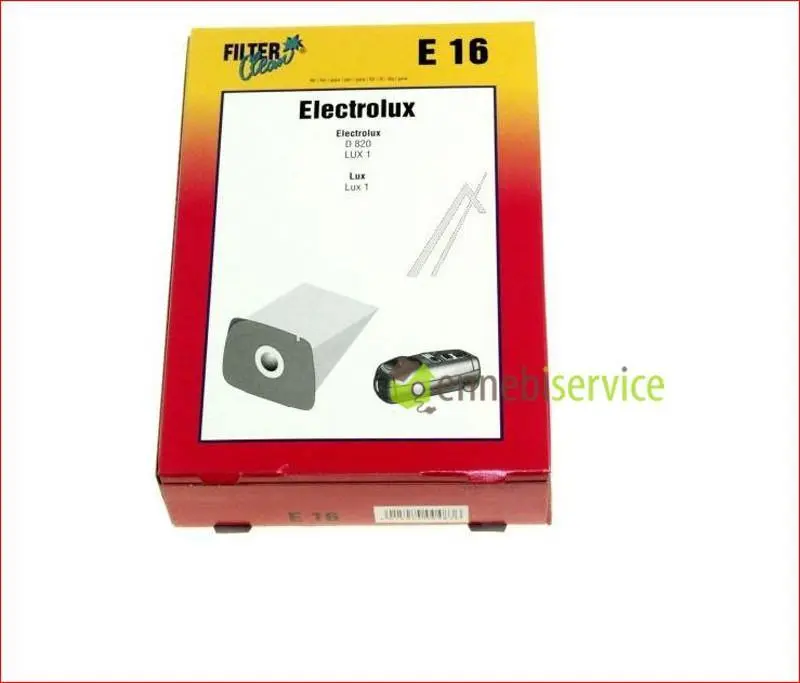 Sacs de 5pz pour l'aspirateur Electrolux Lux1r