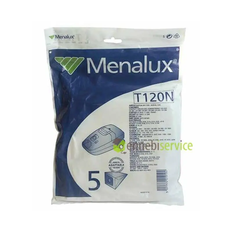 Sacs Menalux T120 5PZ pour l'aspirateur