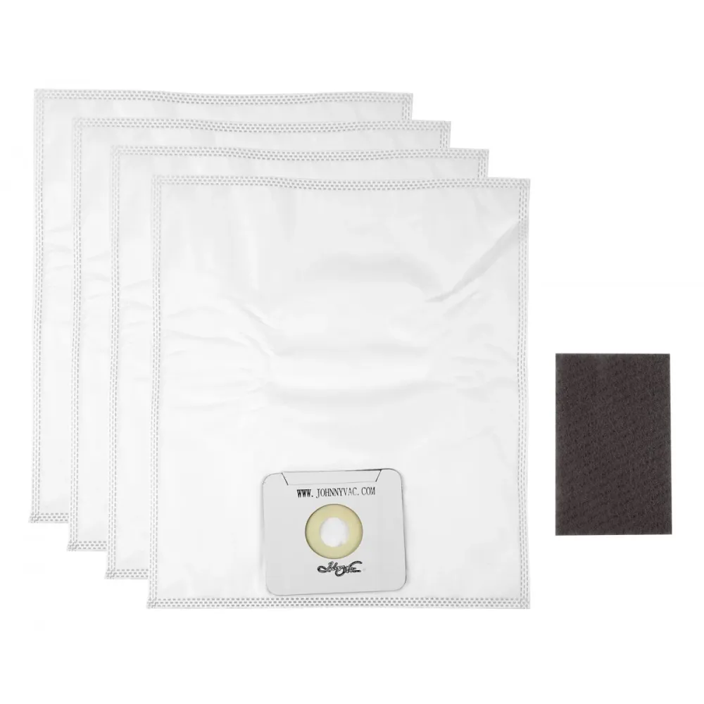 Sacs microfiltre HEPA pour aspirateur XV10, XV10 Plus, Johnny Vac (paquet de 4 & 1 filtre)