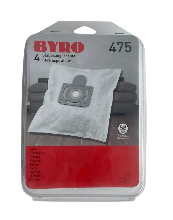 Sacs pour aspirateur Byro 475 | 4 pièces