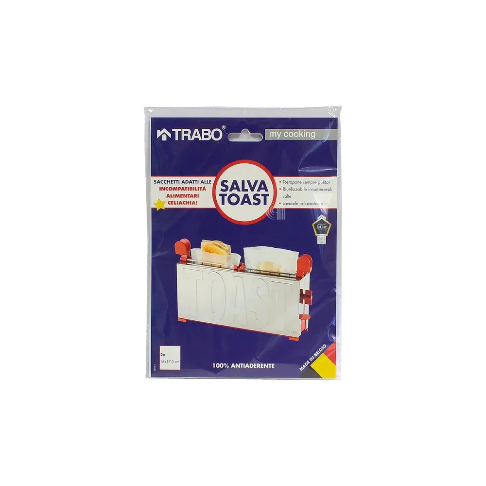 2 sacs Salvatoast Trabo 17x20 cm pour grille-pain réutilisables