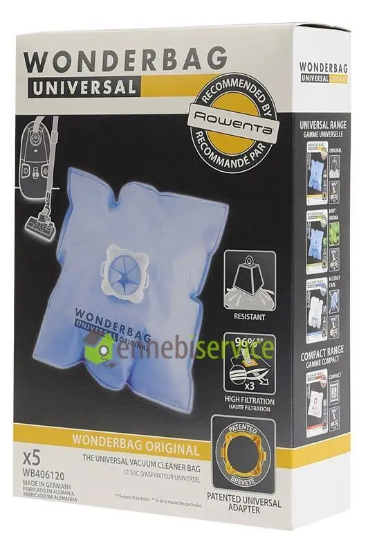 Sacs universels pour l'aspirateur microfibre 5pz