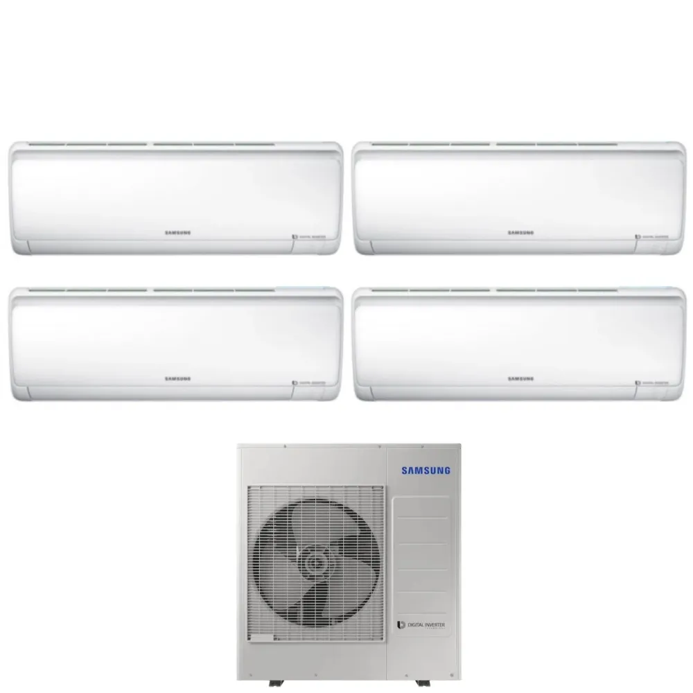 Samsung Climatiseur Quadri Split Inverter Série Maldives Quantum 7+7+7+12 Avec Aj080rcj R-32 7000+7000+7000+12000 - Neuf