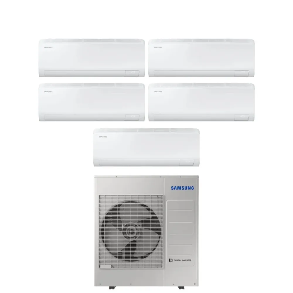 Samsung Penta Split Inverter Climatiseur Cebu Series 7+7+7+9+12 Avec Aj100txj5kg R-32 Wi-Fi intégré 7000+7000+7000+9000+12...