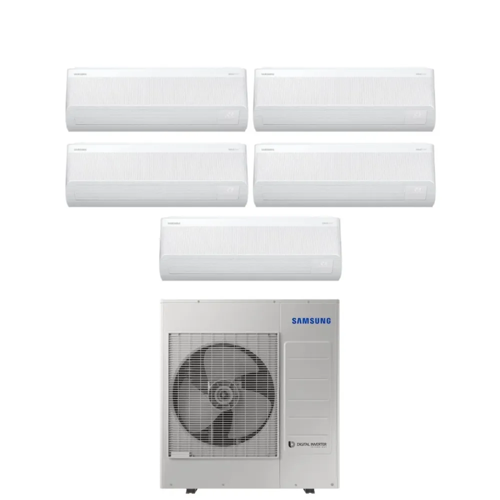Samsung Penta Split Inverter Climatiseur Série Windfree Avant 7+7+9+9+9 Avec Aj100txj5kg R-32 Wi-Fi intégré 7000+7000+9000...