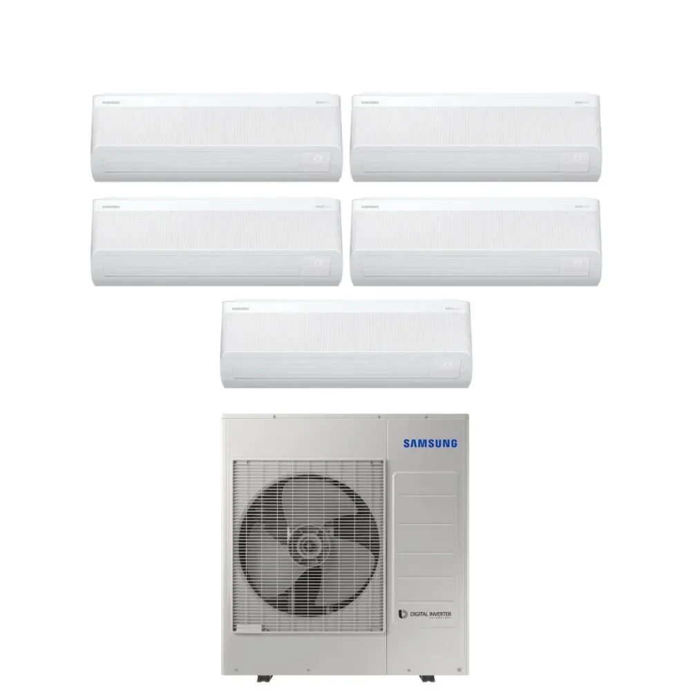 Samsung Penta Split Inverter Climatiseur Windfree Elite Series 9+9+12+12+12 Avec Aj100txj5kg R-32 Wi-Fi intégré 9000+9000+...