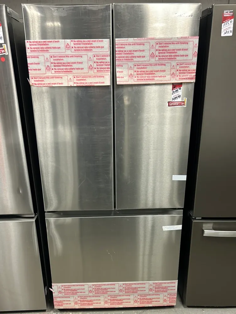 Réfrigérateur deux portes 24,5 pi³ 33 po avec distributeur d'eau de Samsung (RF25C5551SR/AA) - Inox