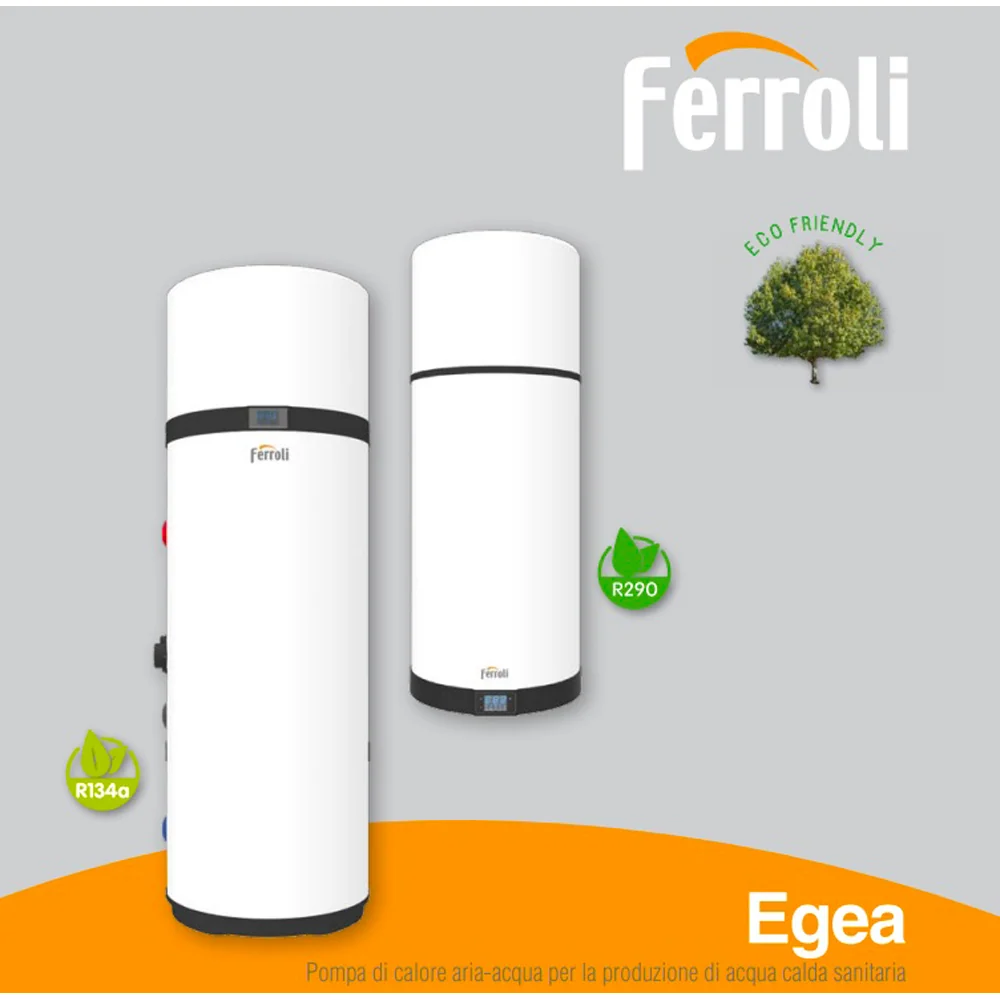 Scaldacqua Pompa Di Calore "Egea Tech Lt" 90 Lt. - R290