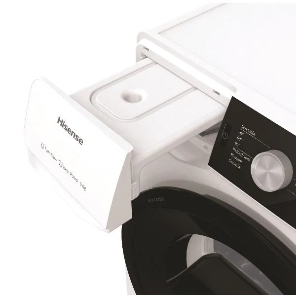 Sèche-linge à chargement frontal Hisense 9 kg Dhga901nl Twin Flow Ion Refresh Classe ++
