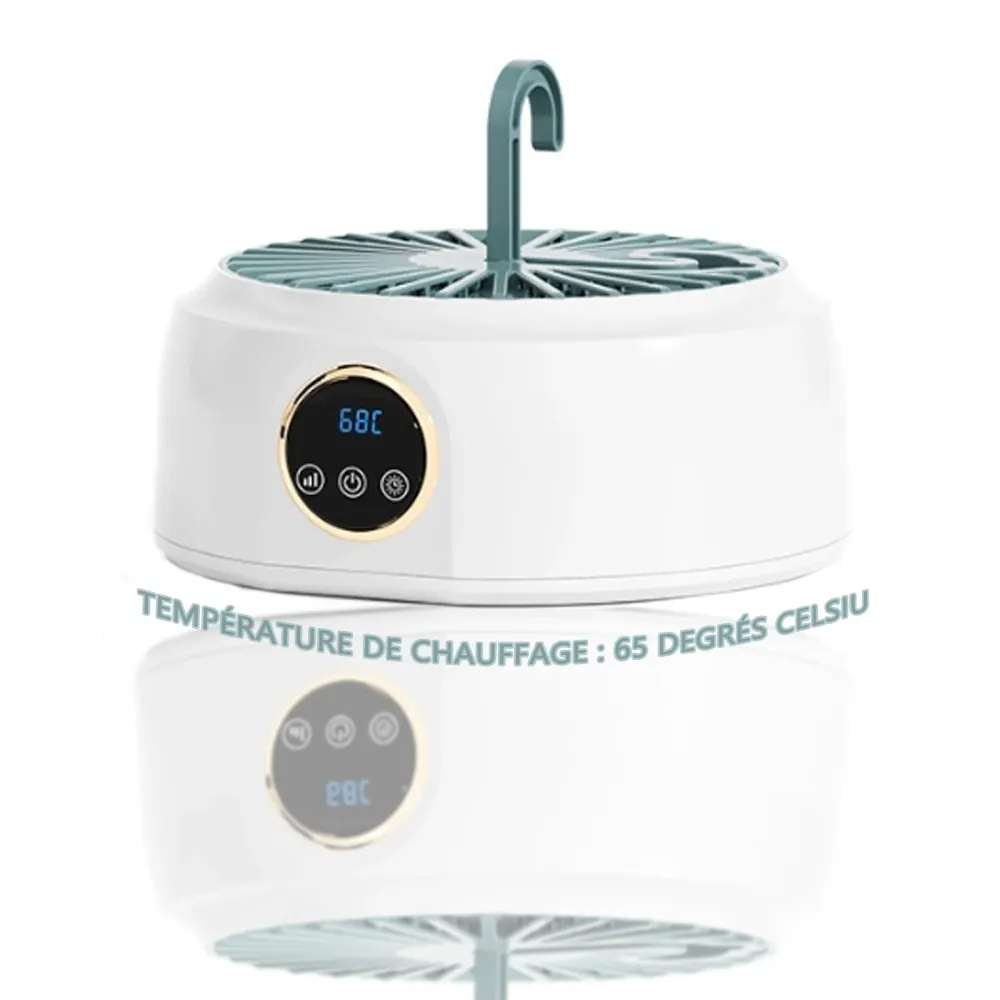 Sèche-linge électrique 65 degrés celsius température de chauffage 10kg capacité portante sèche-linge pliable affichage tél...