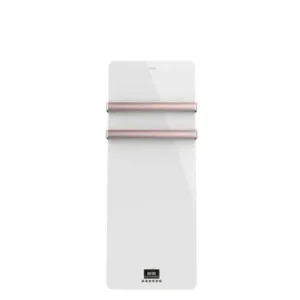 Seche serviettes electrique ecran LED telecommande blanc Ready Warm 9870 Crystal Towel Rosegold Cecotec