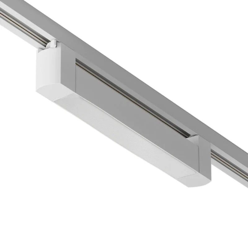 Éclairage sur Rail Linéaire Opaque Monophasé 20W 35cm Blanc Silamp