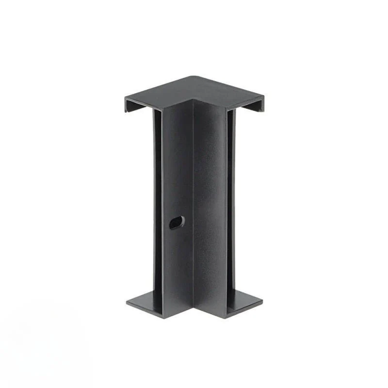 Connecteur d'Angle pour Profilé Aluminium Plinthe Couleur Noir Silamp