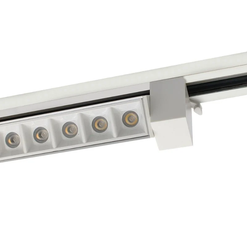 Projecteur Linéaire sur Rail Monophasé 30W 46cm Blanc Silamp