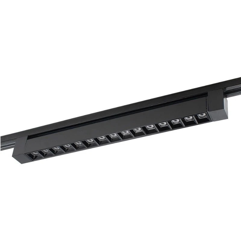 Projecteur Linéaire sur Rail Monophasé 30W 46cm Noir Silamp