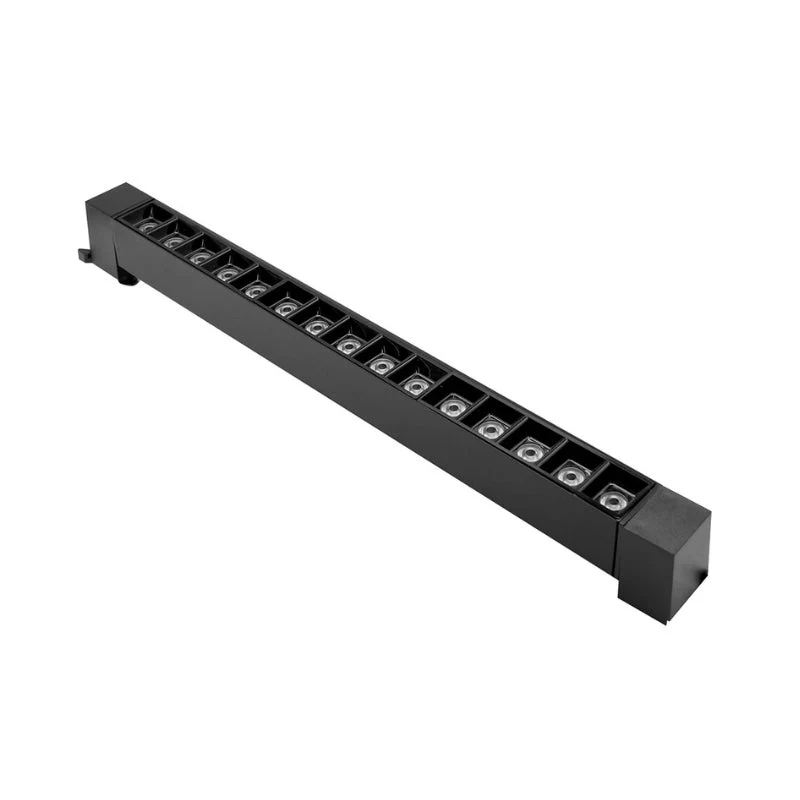 Projecteur Linéaire sur Rail Monophasé 30W 46cm Noir Silamp