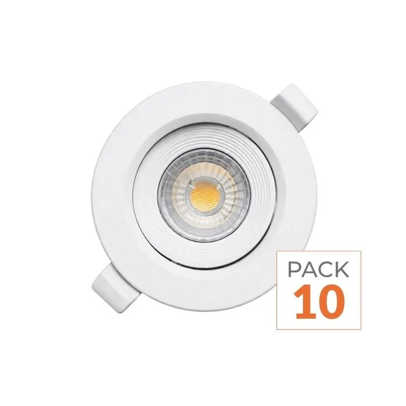 Spot LED Encastrable 5W CCT 38° Orientable - 3000K/4000K/6000K (Pack de 10) Silamp