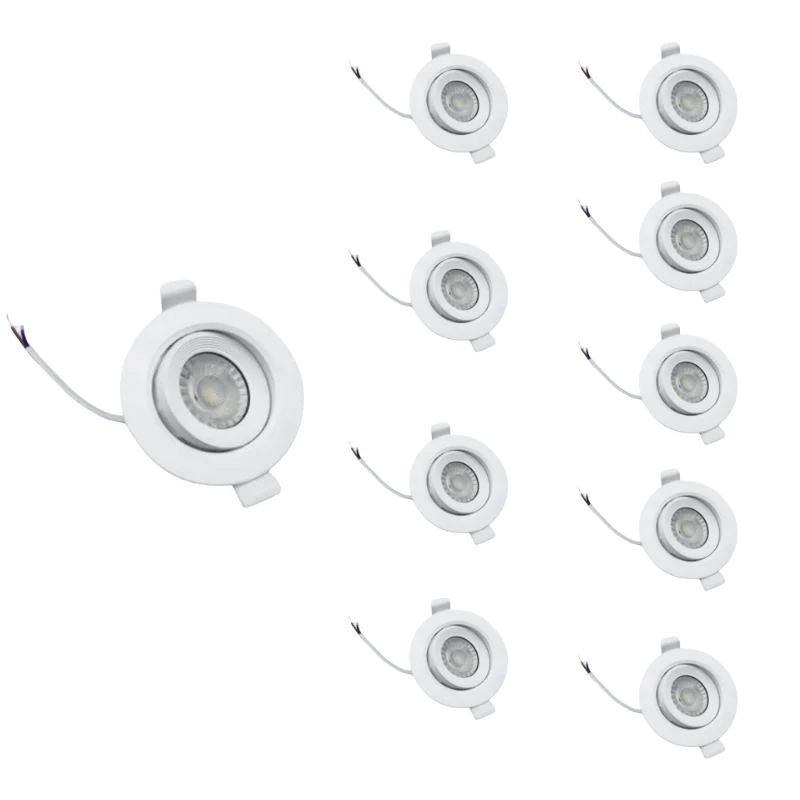 Spot LED Encastrable 5W CCT 38° Orientable - 3000K/4000K/6000K (Pack de 10) Silamp