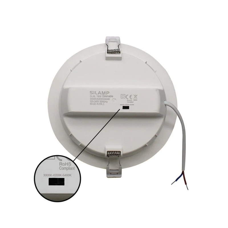 Spot LED Extra Plat Downlight Rond 12W Blanc CCT - 3000K/4000K/6000K Silamp